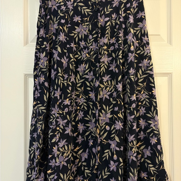 Sag Harbor Dresses & Skirts - Sag Harbor Black Skirt with Lavender Floral Print